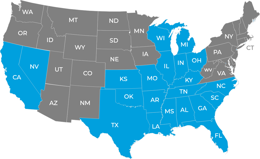 AT&T availability map