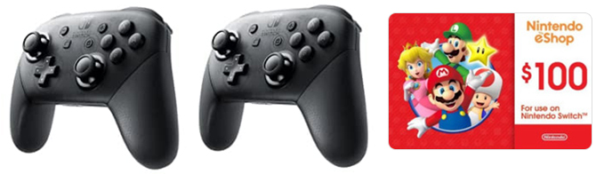 Paquete de Nintendo con 2 controles + tarjeta de regalo de $100 con Verizon